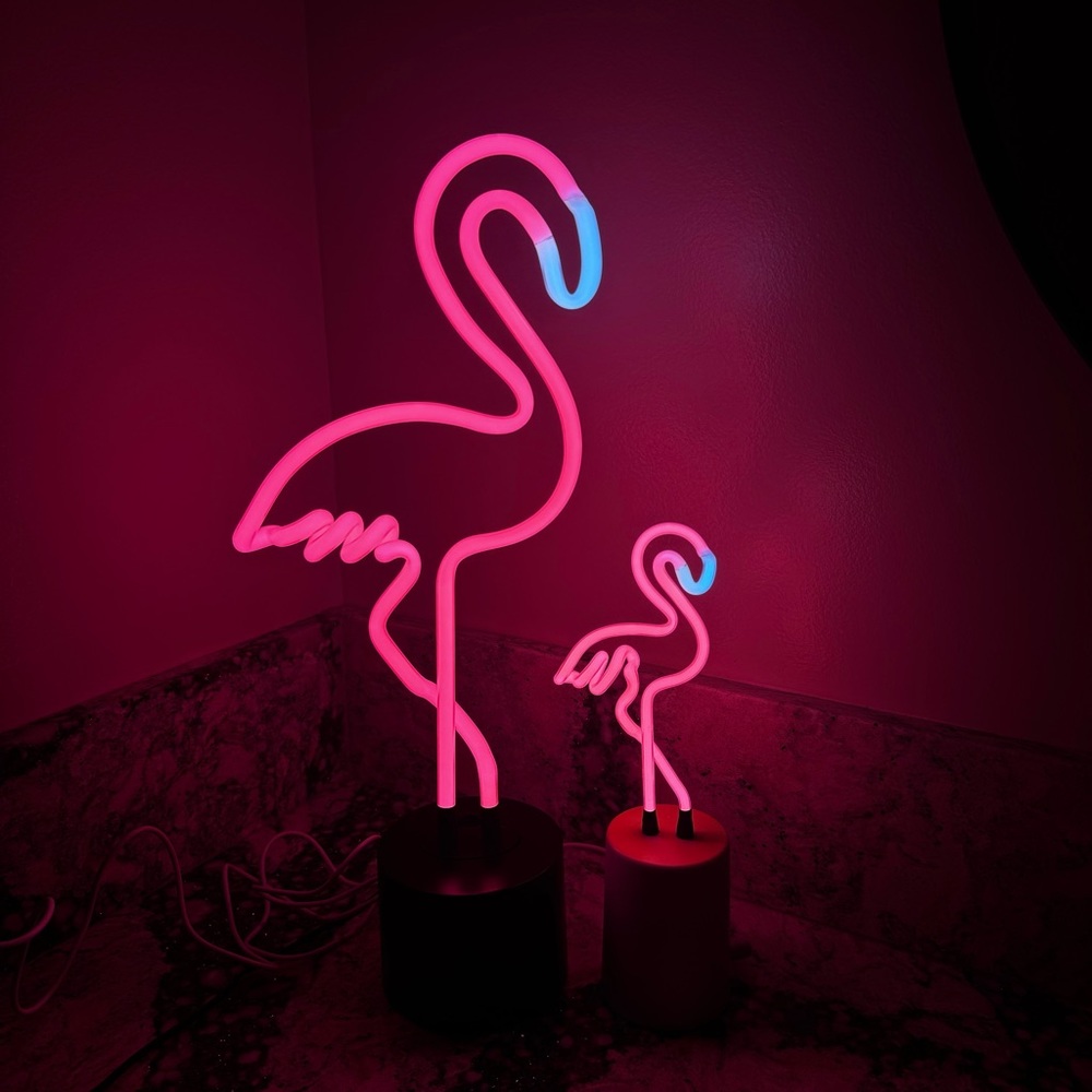 2016 Vibes 🦩🦩2 Neon Flamingo Lights